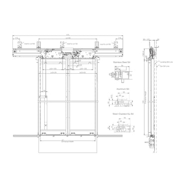 Center Opening Landing Door Device 05E
