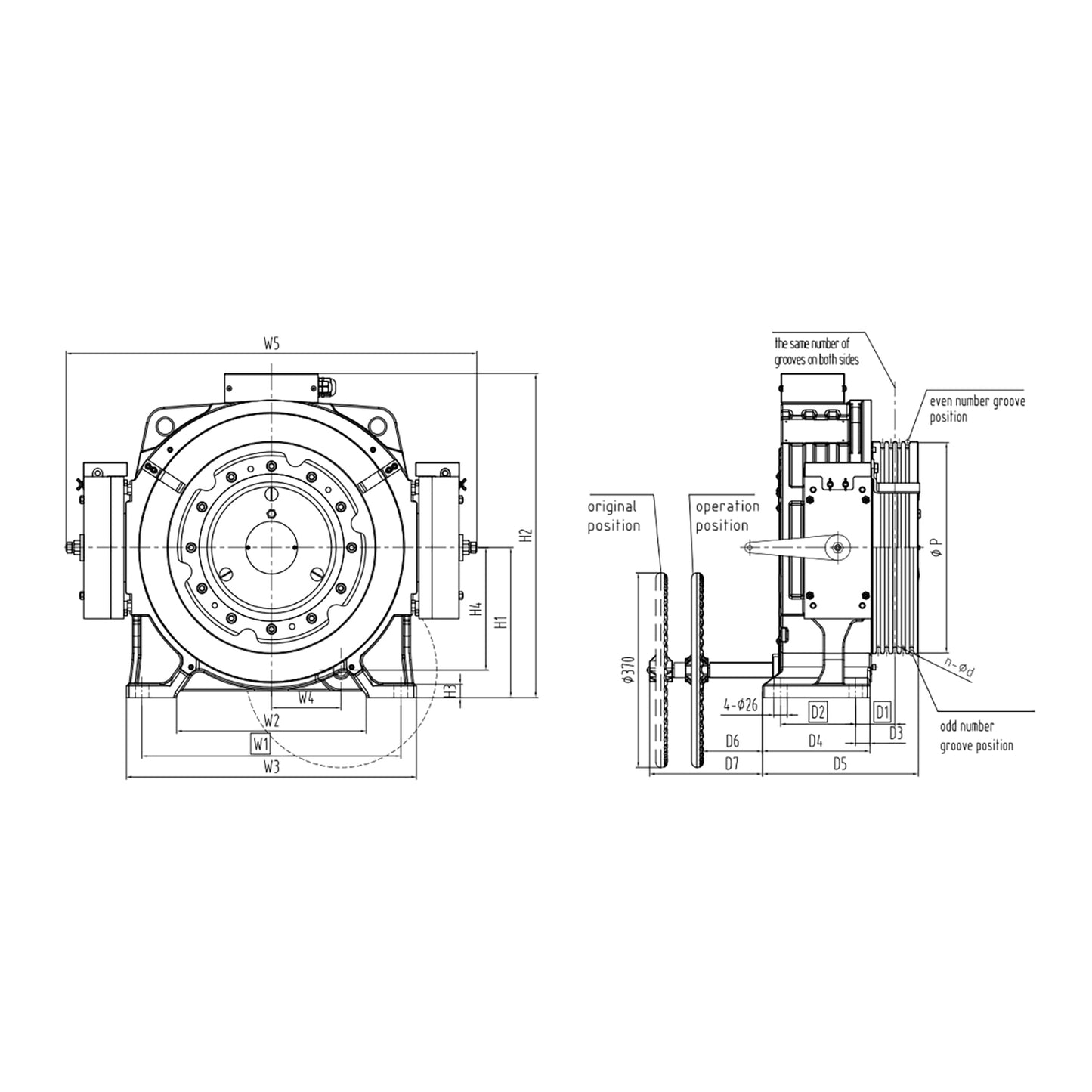 Elevator Traction Machine WJC Series