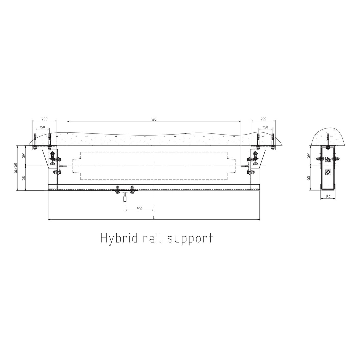 Hybrid Rail Bracket Set