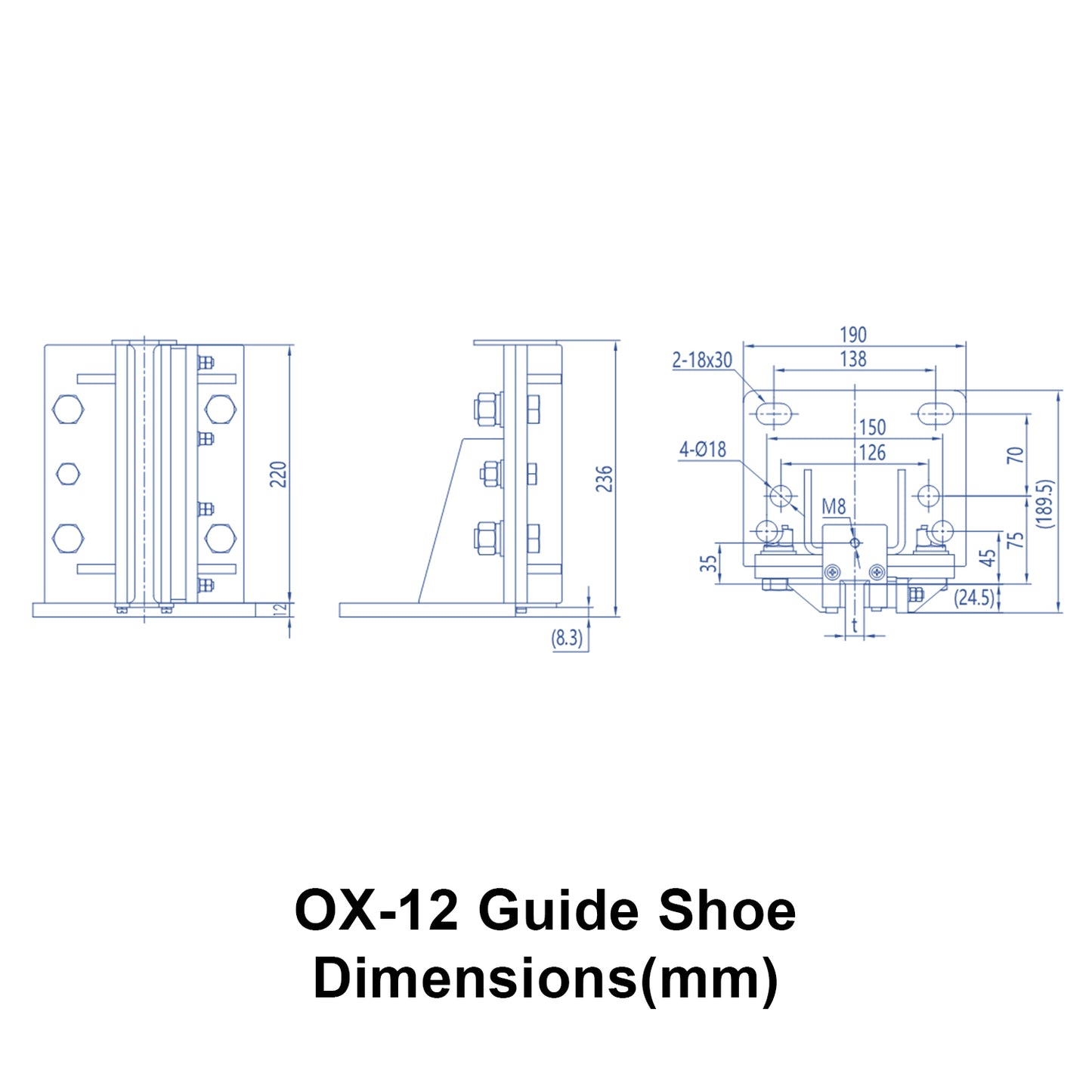 OX-12 Sliding Guide Shoe