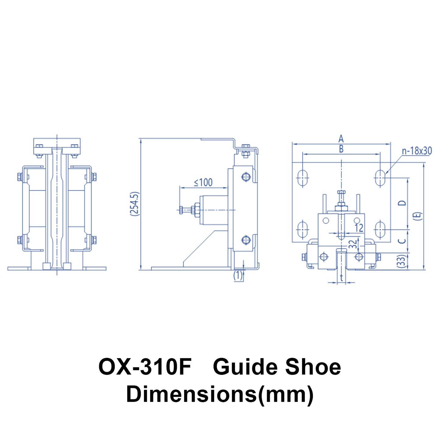 OX-310F Sliding Guide Shoe
