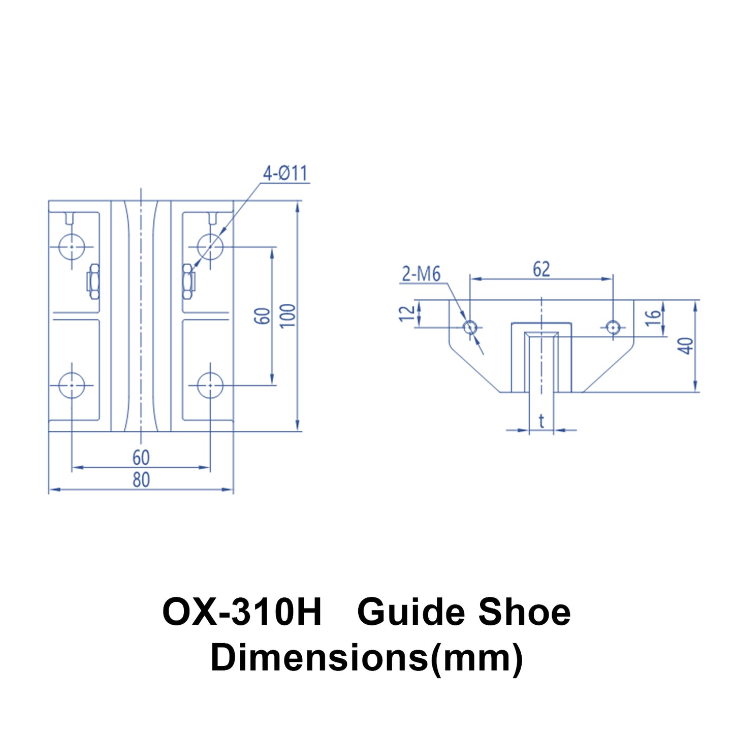 OX-310H Sliding Guide Shoe