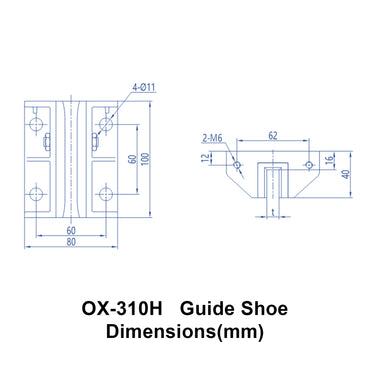 OX-310H Sliding Guide Shoe