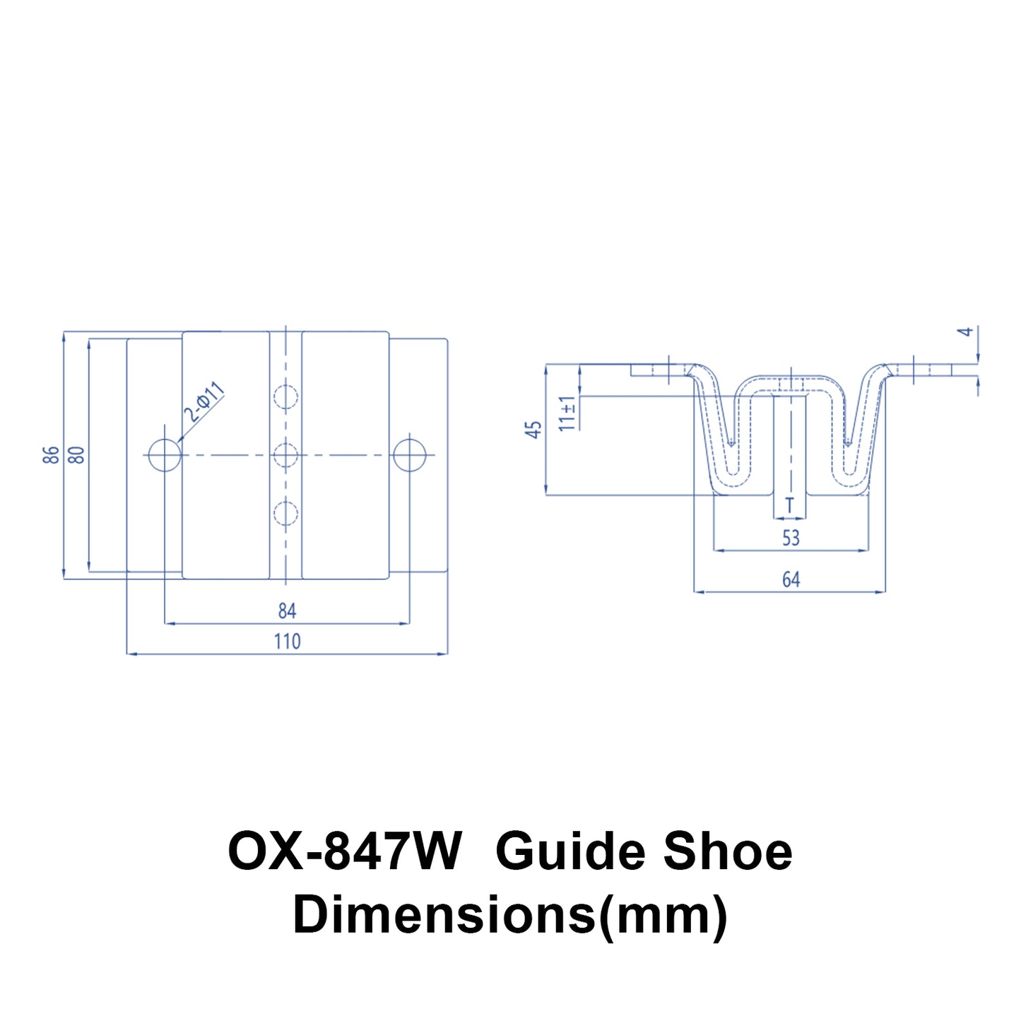 OX-847W Sliding Guide Shoe