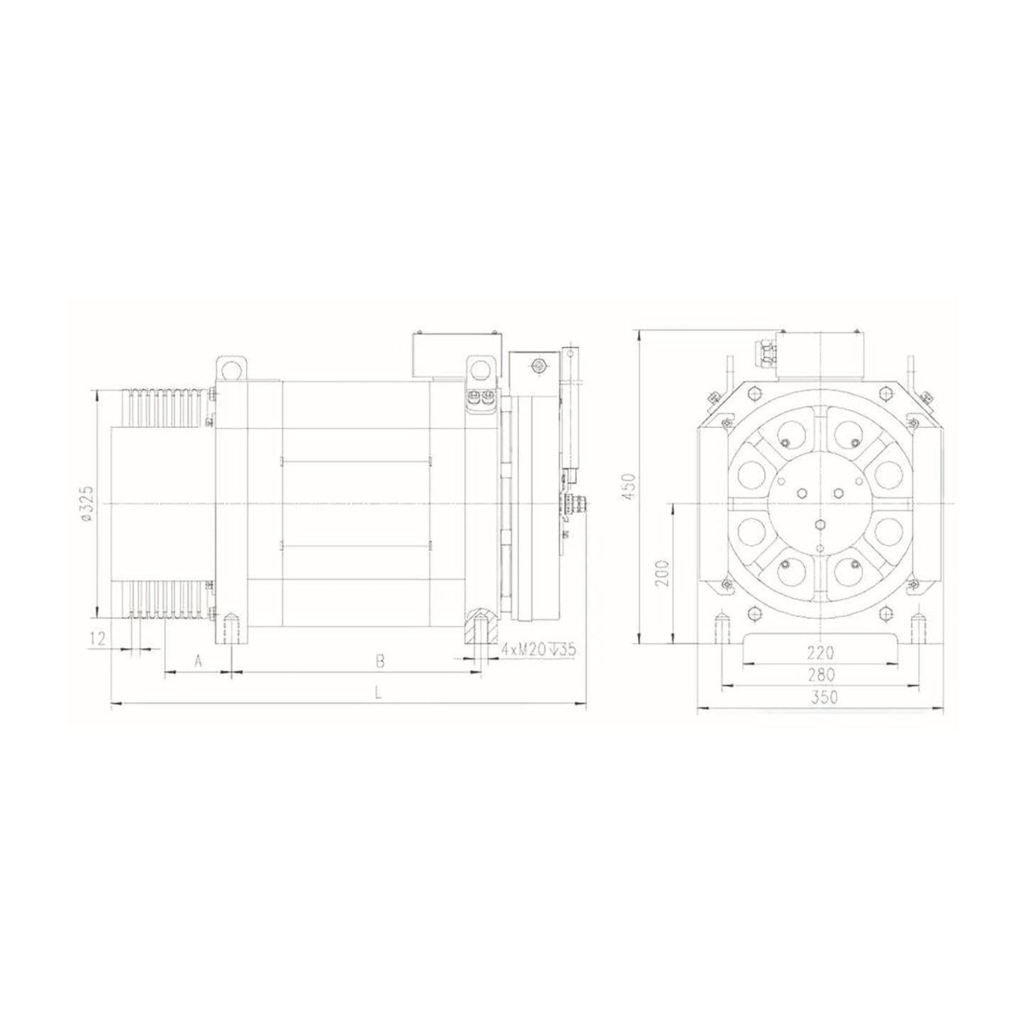 RUBAN-1275 Gearless Traction Machine
