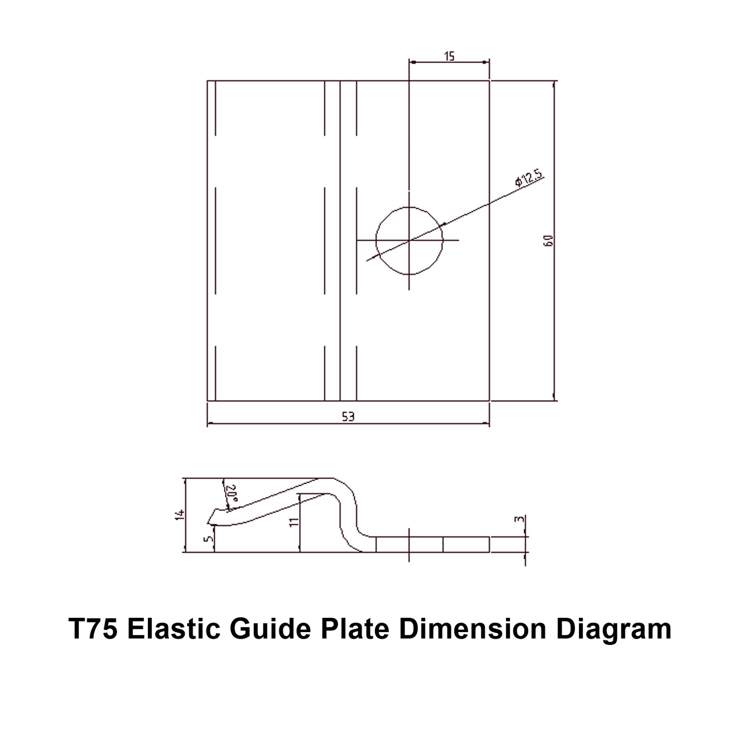 T75 Elastic Pressure Guide Plate