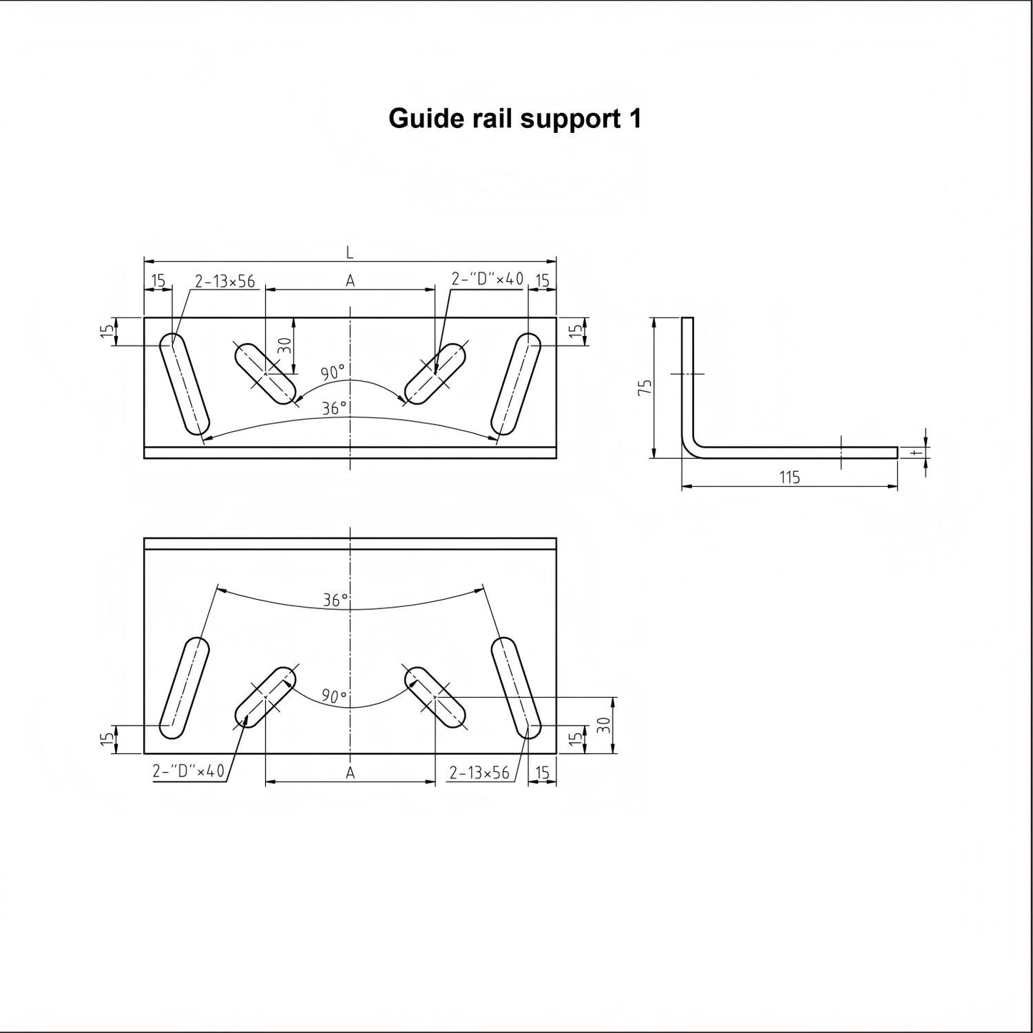 Bending- Type Rail Bracket support 1