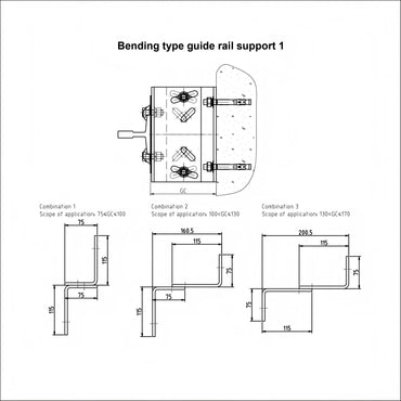 Bending- Type Rail Bracket support 1